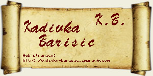 Kadivka Barišić vizit kartica